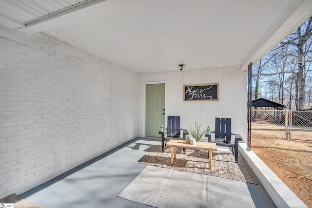 view of patio / terrace with fence