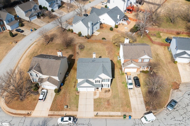 bird's eye view featuring a residential view