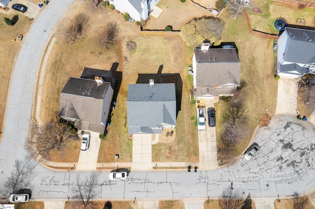 bird's eye view featuring a residential view