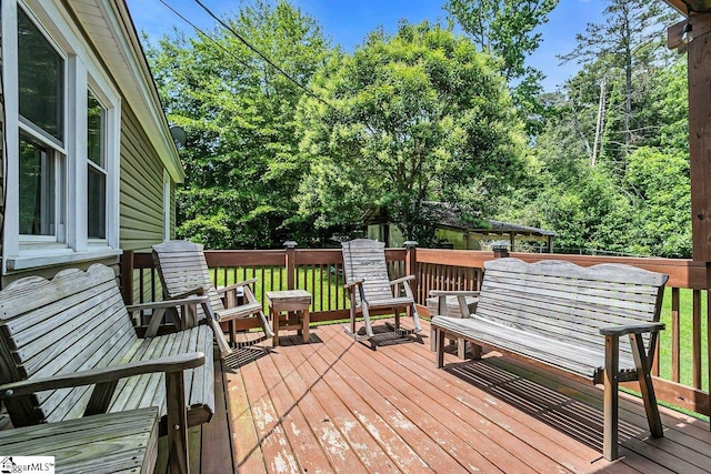 view of wooden deck