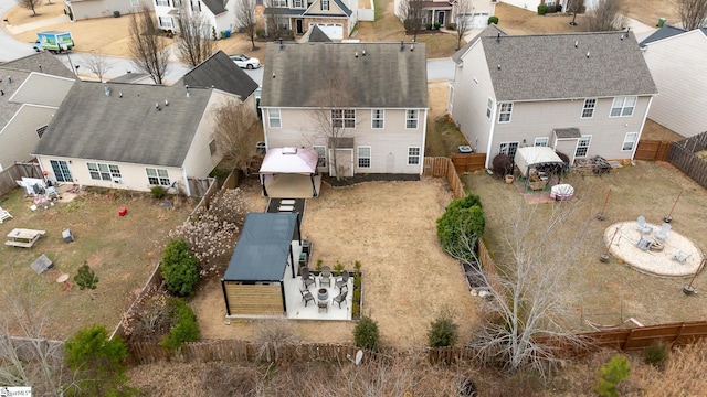 bird's eye view featuring a residential view