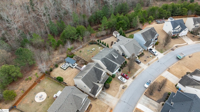 drone / aerial view with a residential view