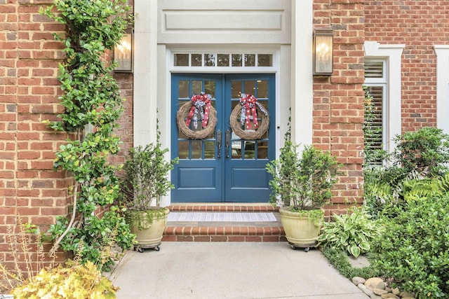 1212 Stillwater Dr, Seneca, SC 29678 - doorway to property featuring french doors and brick siding