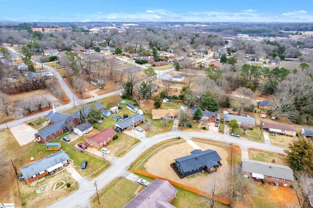 bird's eye view featuring a residential view