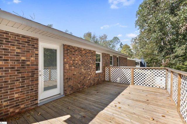 view of wooden deck