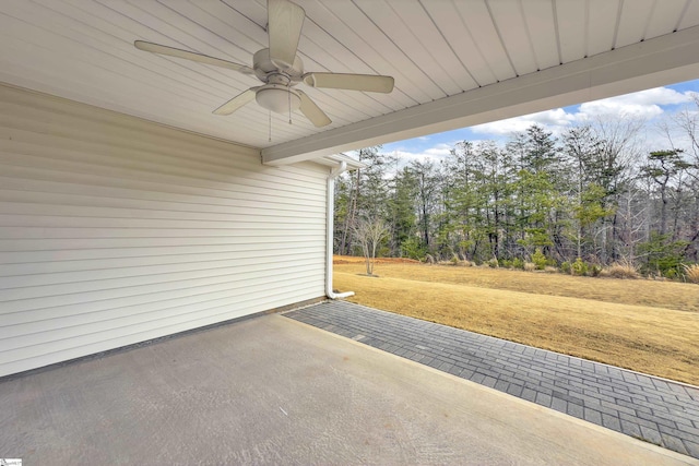 view of patio / terrace with ceiling fan