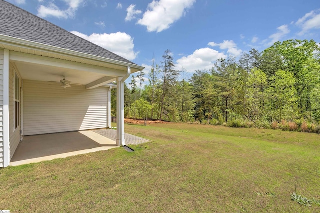 110 Woodcross Dr, Simpsonville, SC 29681 - view of yard with a ceiling fan and a patio