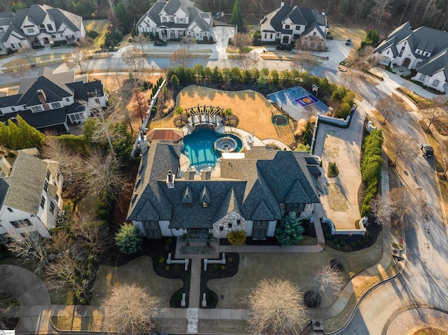 drone / aerial view featuring a residential view