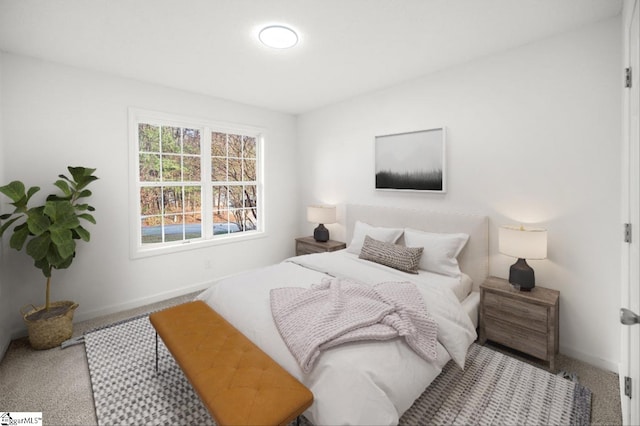 bedroom with carpet floors