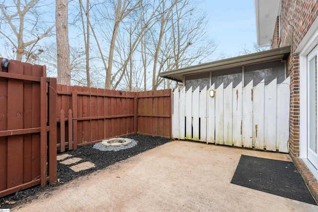 view of patio / terrace with a fenced backyard