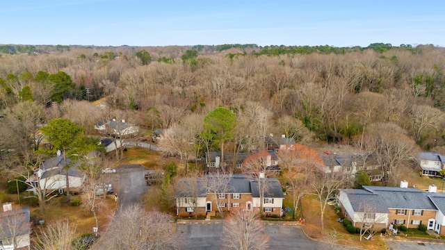 aerial view with a residential view