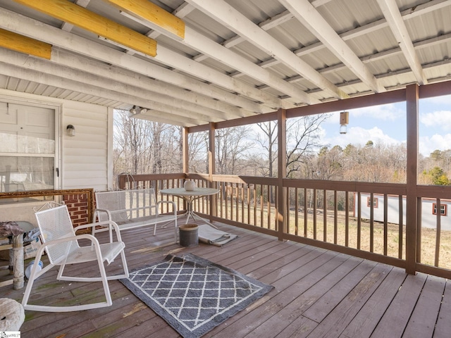 view of wooden deck