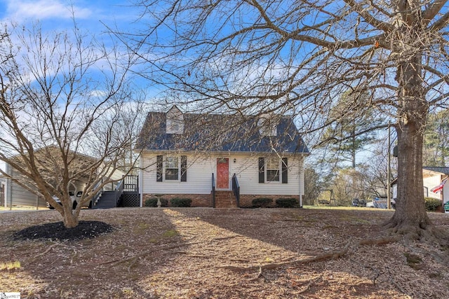 view of cape cod home