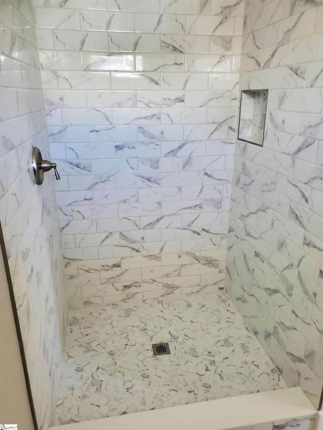 full bathroom with a tile shower