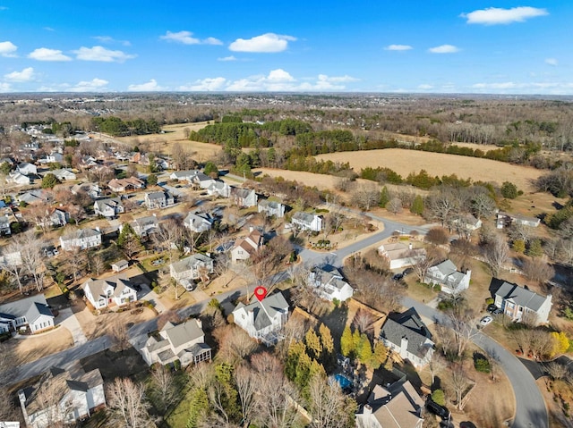 bird's eye view featuring a residential view