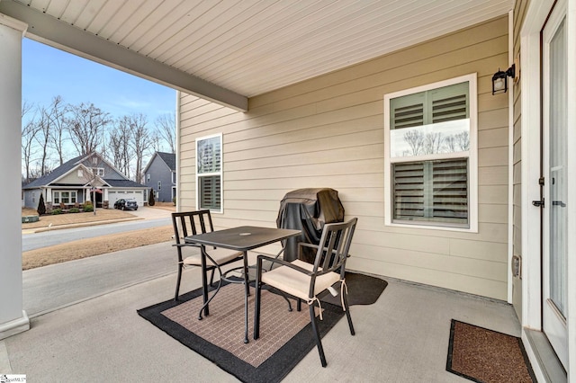 view of patio featuring outdoor dining space