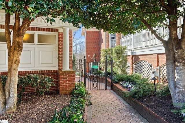 view of patio / terrace with a gate and fence