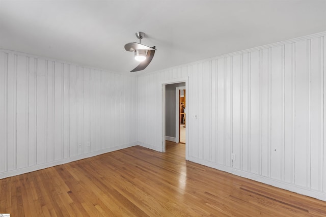 empty room featuring light wood finished floors