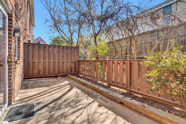 view of patio / terrace featuring a fenced backyard