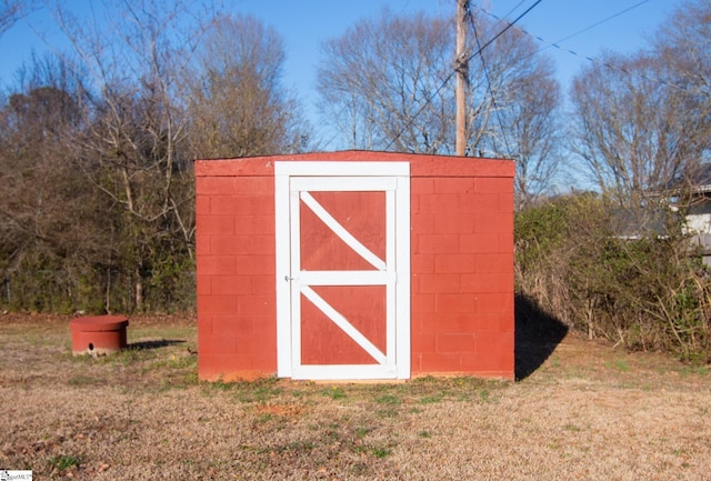 view of shed