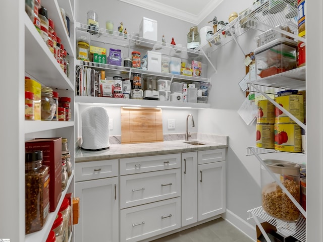 storage area featuring a sink