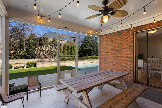 204 Waterford Ln, Greer, SC 29650 - sunroom / solarium with a ceiling fan