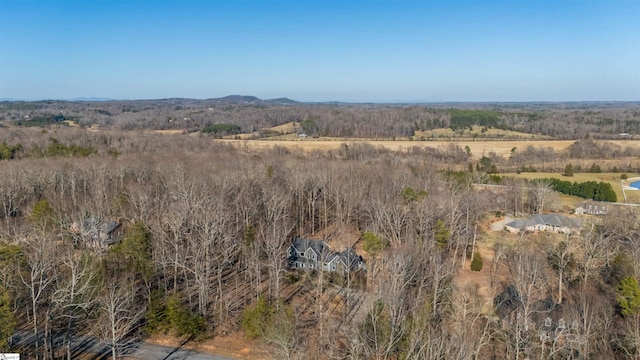 drone / aerial view with a rural view