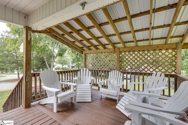 view of wooden terrace