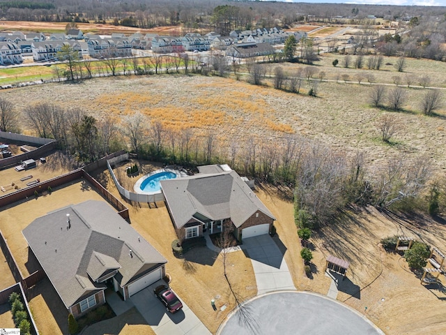 birds eye view of property featuring a residential view