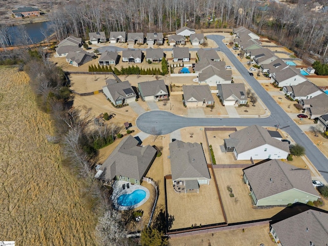 bird's eye view featuring a residential view