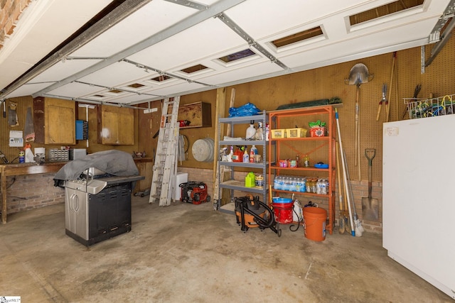 view of storage area