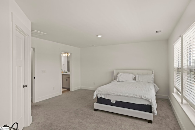 108 Marston Ln, Greenville, SC 29617 - bedroom with carpet, visible vents, baseboards, and ensuite bathroom