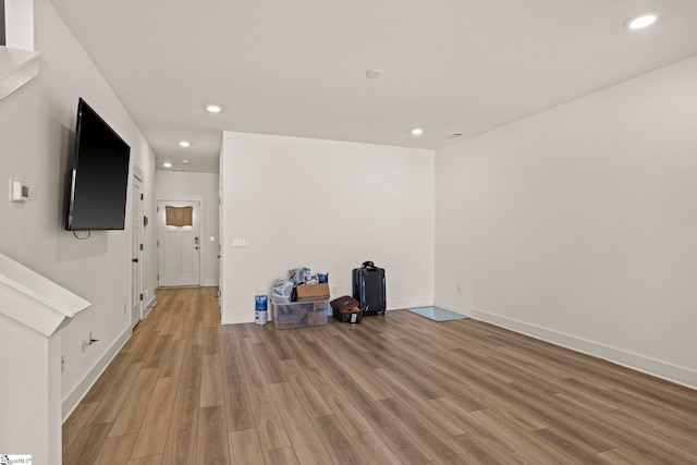 108 Marston Ln, Greenville, SC 29617 - spare room with light wood-style floors, recessed lighting, and baseboards