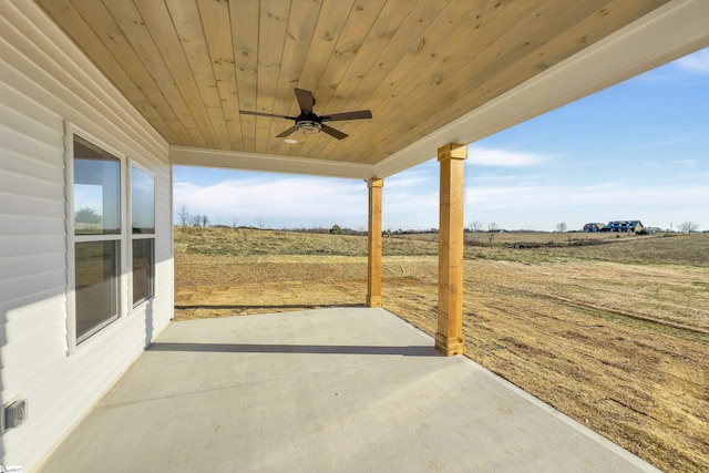 794 Hebron Church Rd, Iva, SC 29655 - view of patio featuring a rural view and ceiling fan