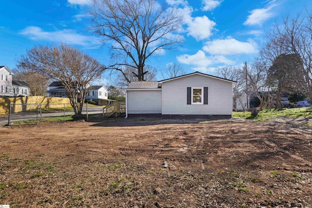 garage featuring fence