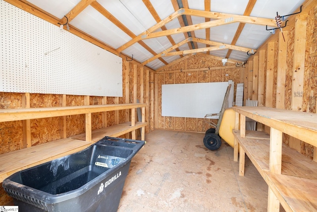 storage featuring a garage