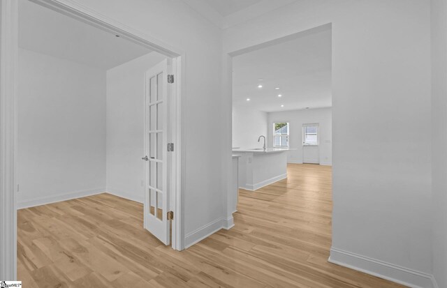 120 Indigo Cir Lot 35, Easley, SC 29642 - hall with light wood-type flooring, baseboards, and recessed lighting