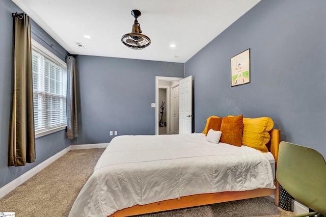 621 Shefwood Dr, Easley, SC 29642 - carpeted bedroom with visible vents, baseboards, and recessed lighting