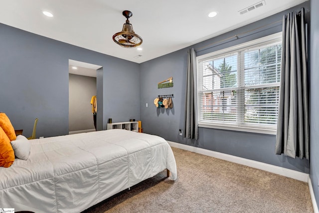 621 Shefwood Dr, Easley, SC 29642 - carpeted bedroom with recessed lighting, visible vents, and baseboards