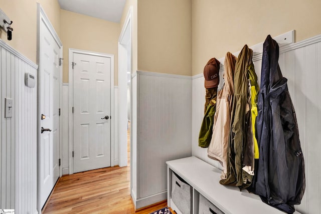 621 Shefwood Dr, Easley, SC 29642 - mudroom featuring wainscoting and light wood-style flooring