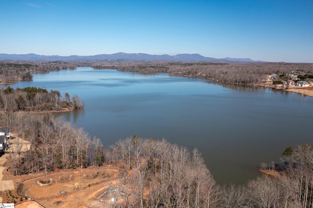 property view of water with a mountain view