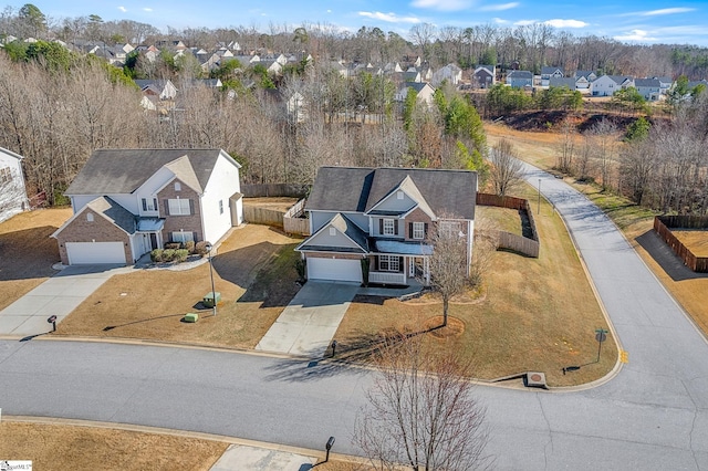 birds eye view of property featuring a residential view