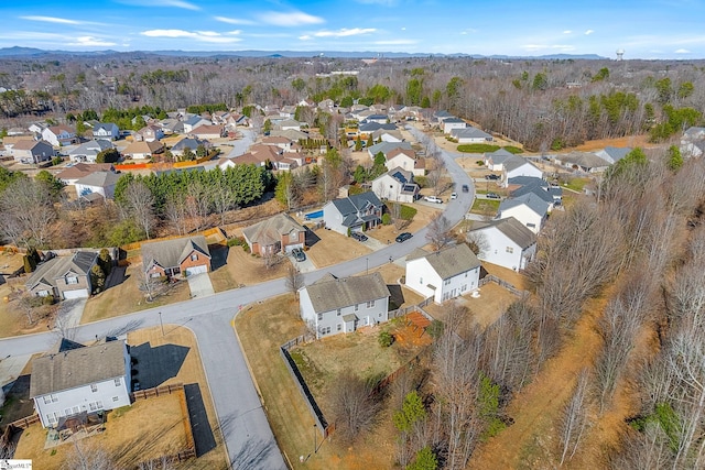 aerial view featuring a residential view