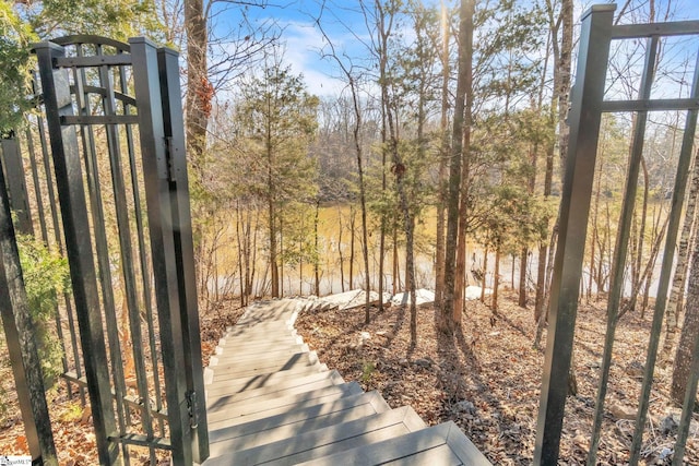 exterior space with a gate