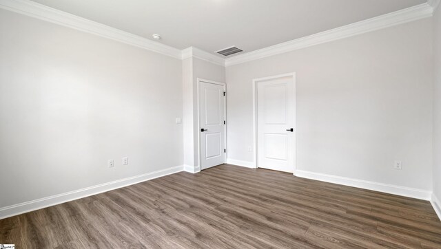 1807 Wabash Pl Lot 0507, Boiling Springs, SC 29316 - spare room with ornamental molding, dark wood-style floors, and baseboards