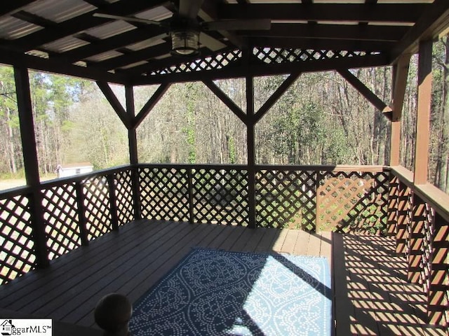 wooden deck with outdoor dining area