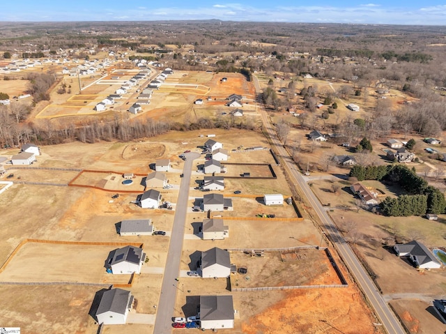 aerial view featuring a residential view