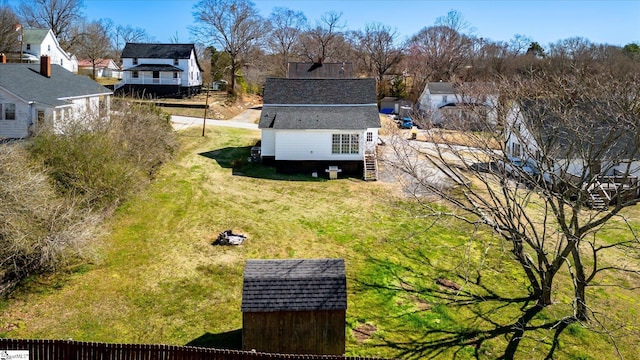 aerial view with a residential view