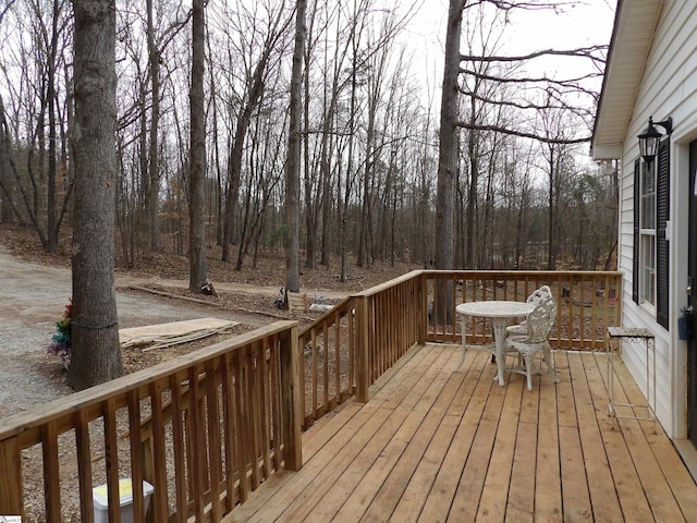 view of wooden terrace