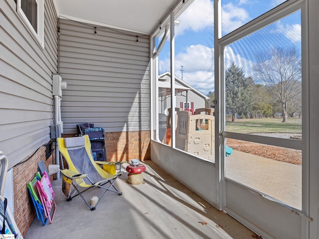 view of sunroom